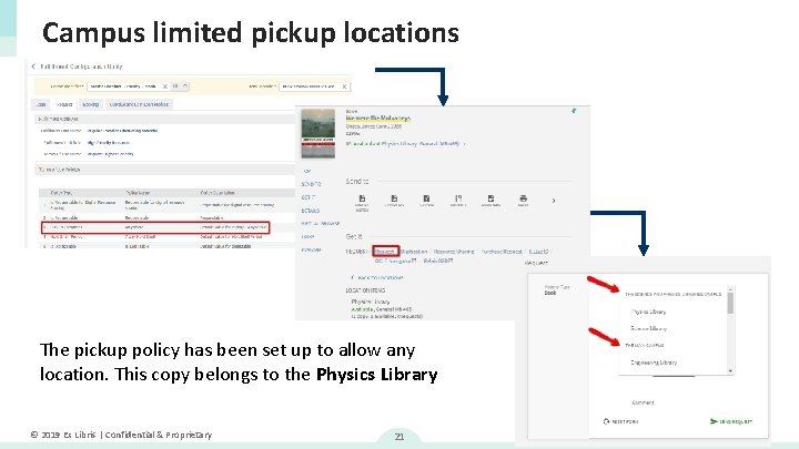 Campus limited pickup locations The pickup policy has been set up to allow any