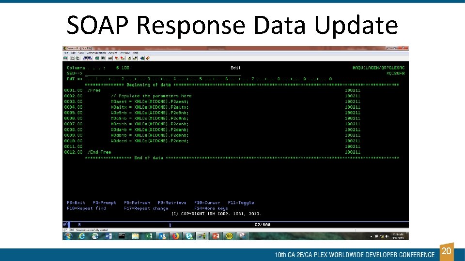 SOAP Response Data Update 20 SOAP Response Data Update 20