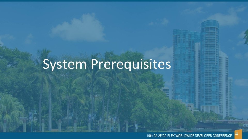 System Prerequisites 4 System Prerequisites 4