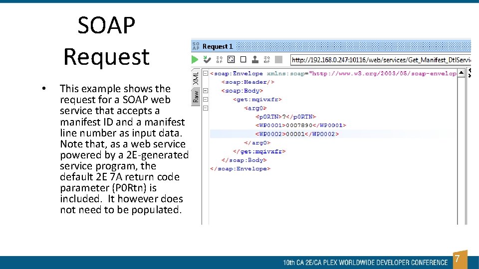 SOAP Request • This example shows the request for a SOAP web service that SOAP Request • This example shows the request for a SOAP web service that