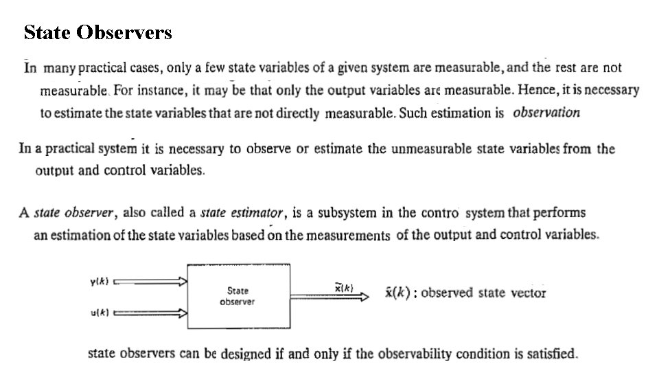 State Observers State Observers