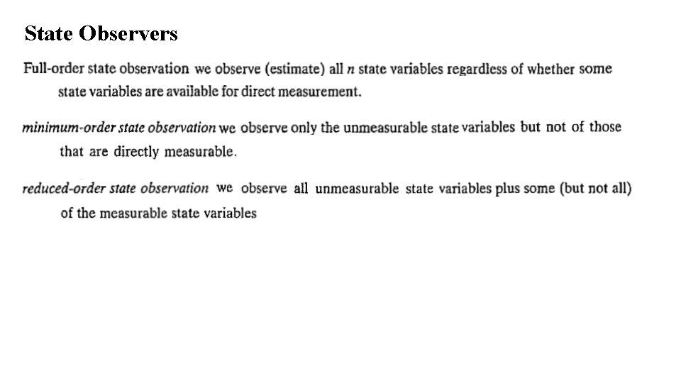State Observers State Observers