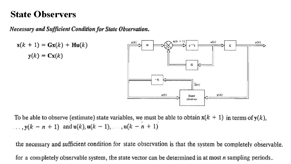 State Observers State Observers