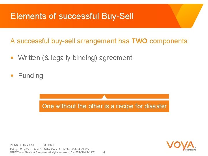 Elements of successful Buy-Sell A successful buy-sell arrangement has TWO components: § Written (&