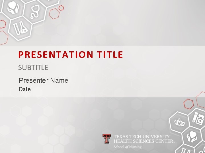 PRESENTATION TITLE SUBTITLE Presenter Name Date 