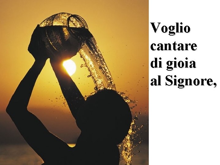 Voglio cantare di gioia al Signore, 