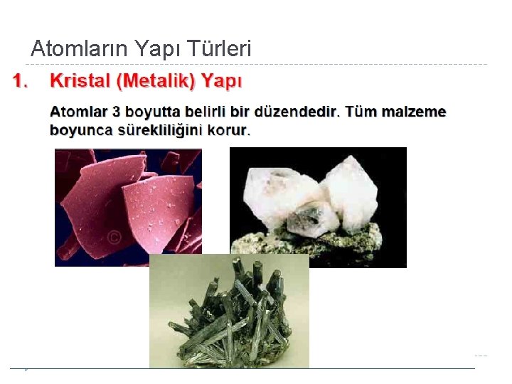 Atomların Yapı Türleri 