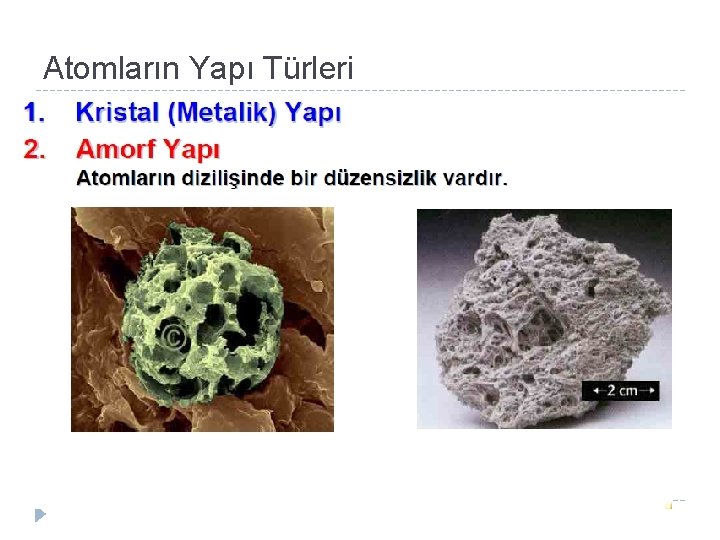 Atomların Yapı Türleri 