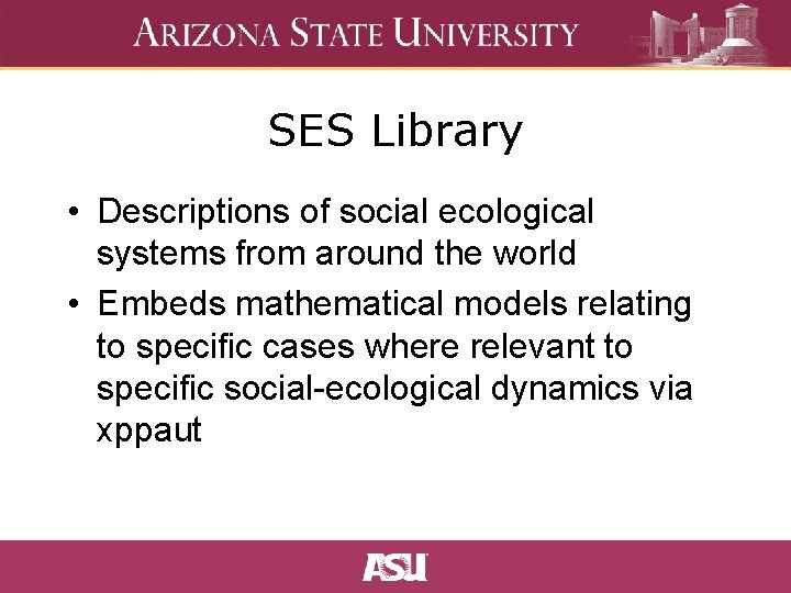 SES Library • Descriptions of social ecological systems from around the world • Embeds