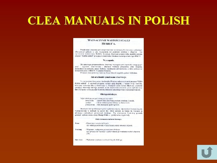 CLEA MANUALS IN POLISH 