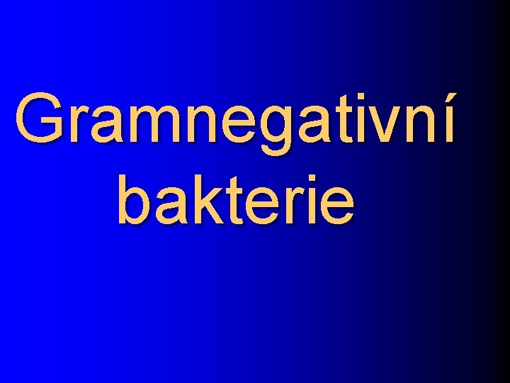 Gramnegativní bakterie 