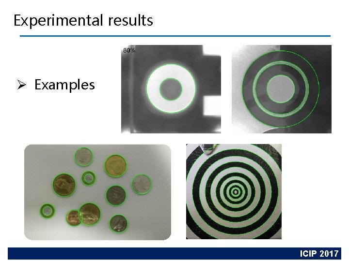 Experimental results Ø Examples SEU Academic Report ICIP 2017 