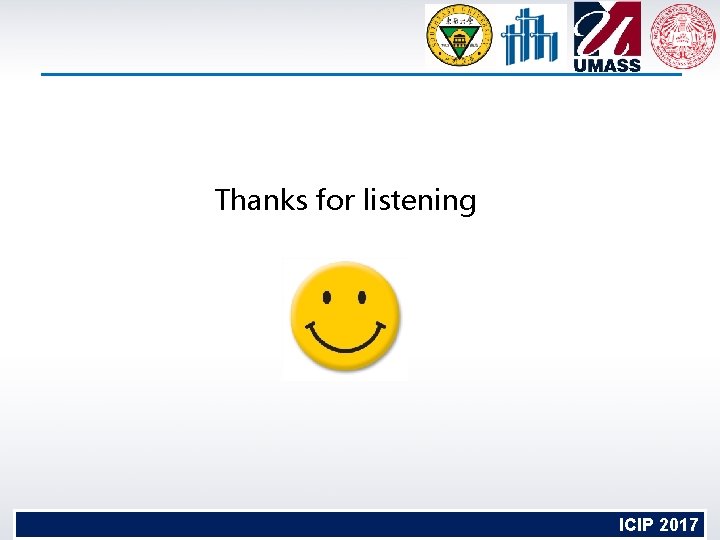 Thanks for listening SEU Academic Report ICIP 2017 