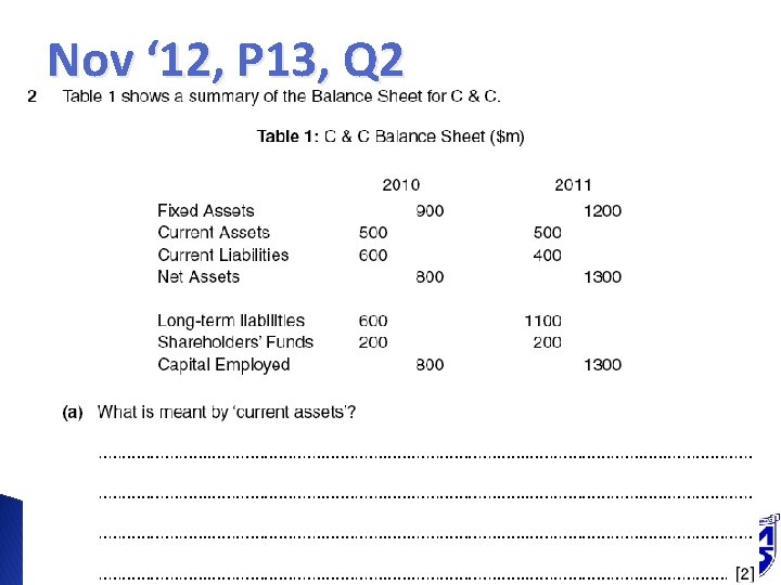 Nov ‘ 12, P 13, Q 2 