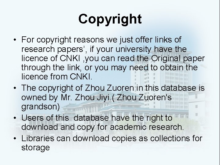 Copyright • For copyright reasons we just offer links of research papers’, if your