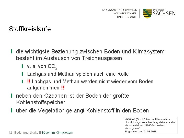 Stoffkreisläufe ❙ die wichtigste Beziehung zwischen Boden und Klimasystem besteht im Austausch von Treibhausgasen