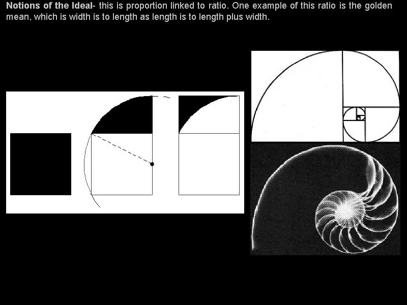 Notions of the Ideal- this is proportion linked to ratio. One example of this