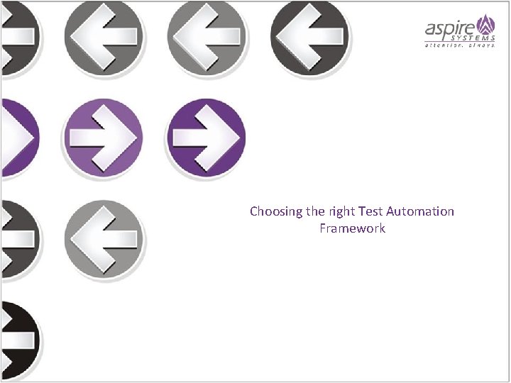 Choosing the right Test Automation Framework 