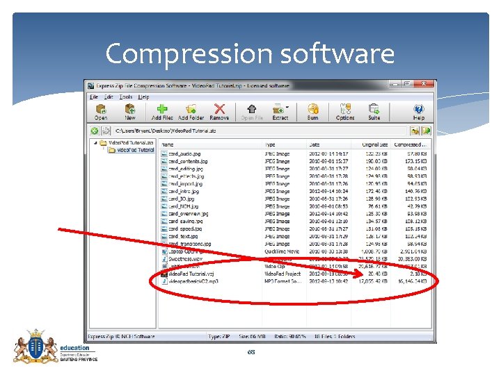 Compression software 68 