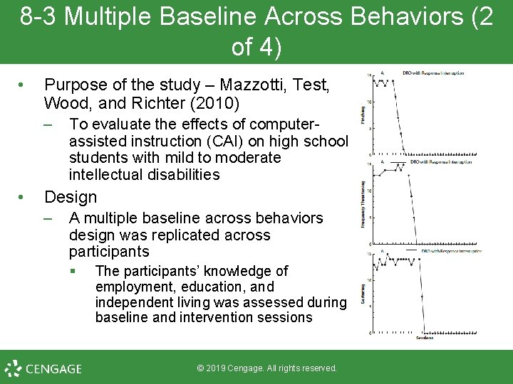 8 -3 Multiple Baseline Across Behaviors (2 of 4) • Purpose of the study
