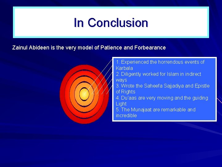 In Conclusion Zainul Abideen is the very model of Patience and Forbearance 1. Experienced In Conclusion Zainul Abideen is the very model of Patience and Forbearance 1. Experienced