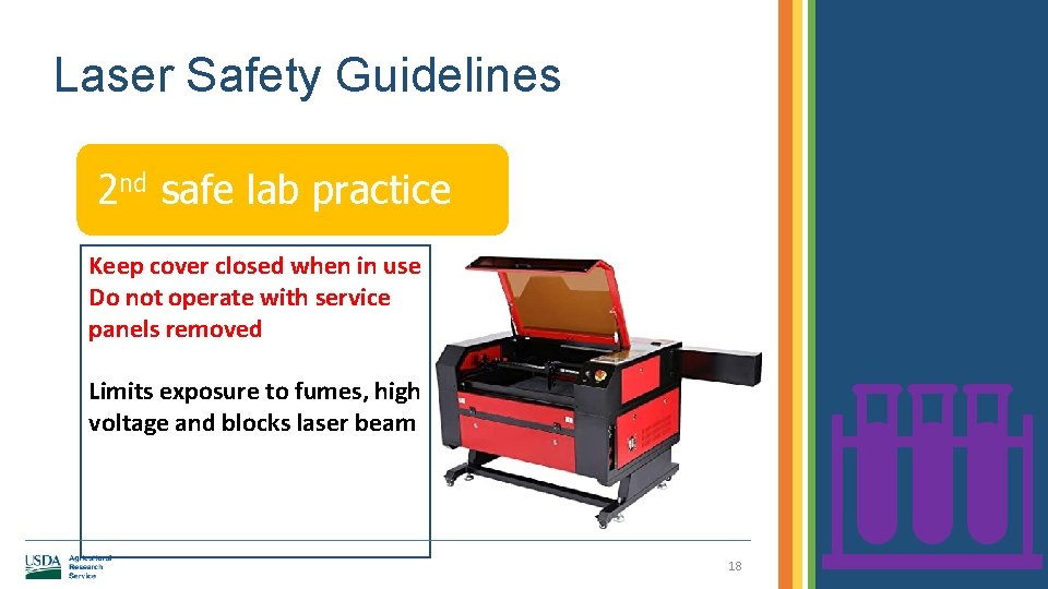 Laser Safety Guidelines 2 nd safe lab practice Keep cover closed when in use