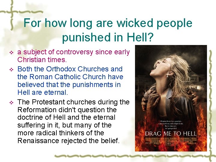 For how long are wicked people punished in Hell? v v v a subject