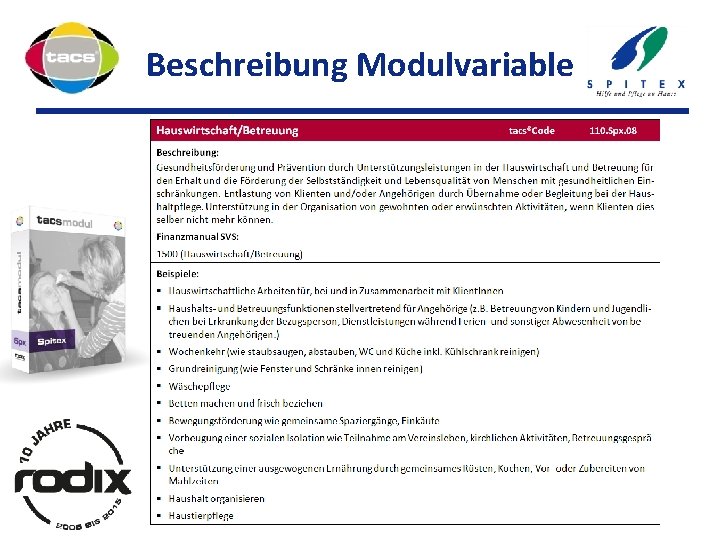 Beschreibung Modulvariable 