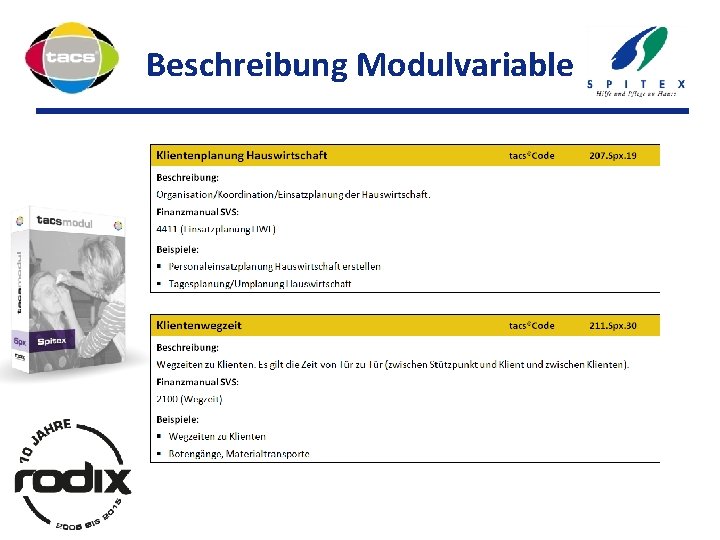 Beschreibung Modulvariable 