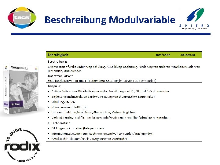 Beschreibung Modulvariable 