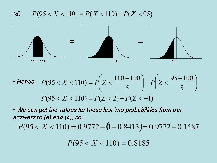 (d) = 95 110 – 110 95 • Hence • We can get the