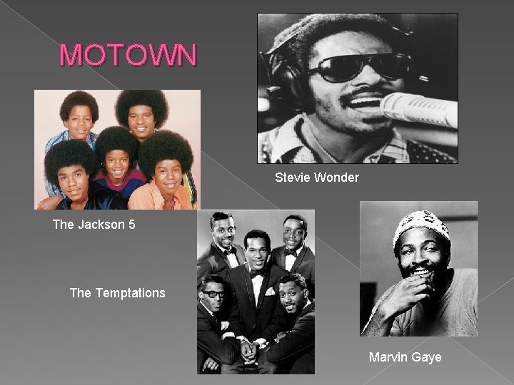 MOTOWN Stevie Wonder The Jackson 5 The Temptations Marvin Gaye 