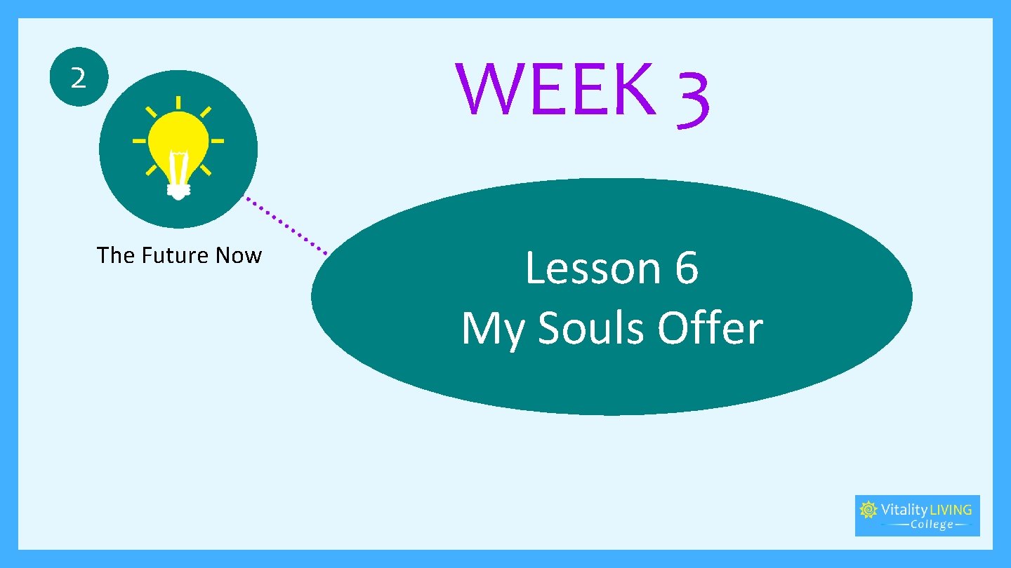 WEEK 3 2 The Future Now Lesson 6 My Souls Offer 