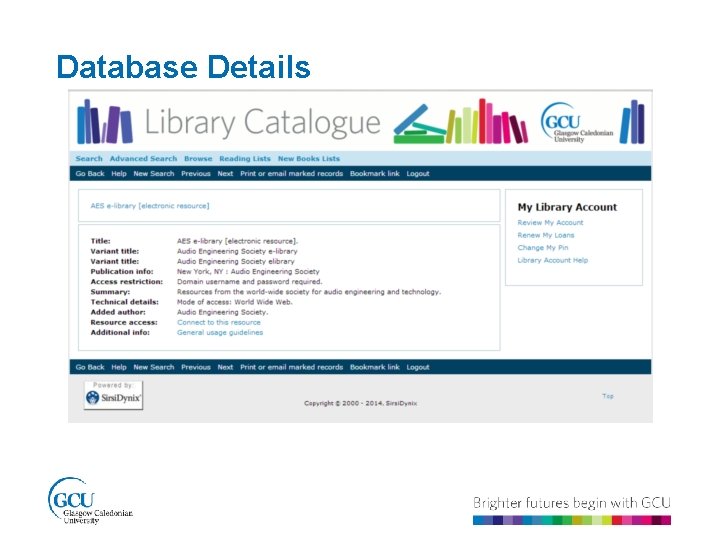 Database Details 