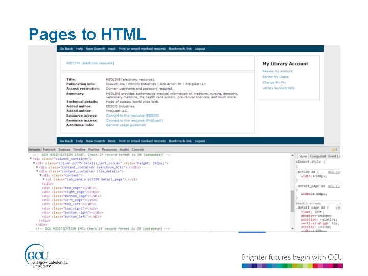 Pages to HTML 