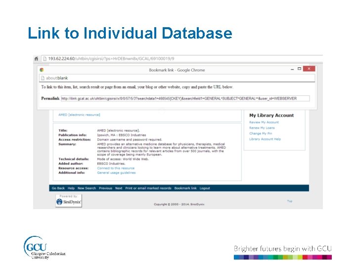 Link to Individual Database 