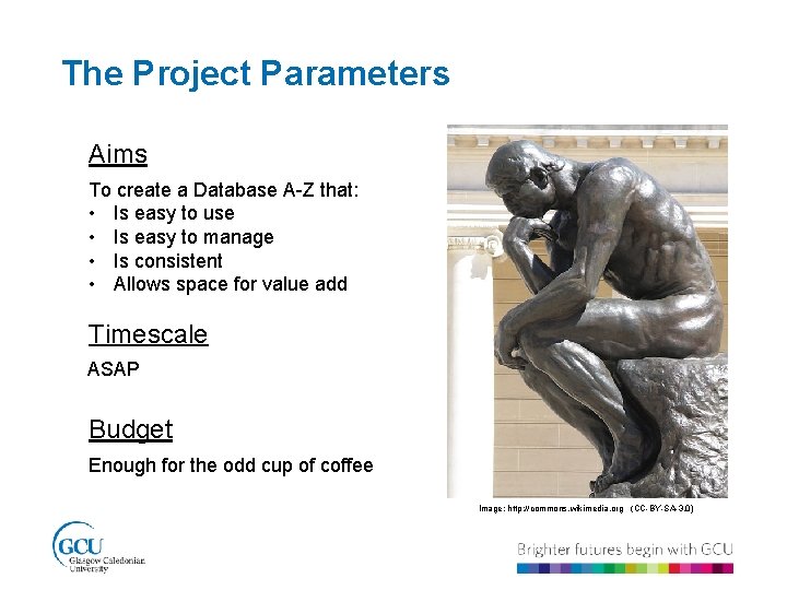 The Project Parameters Aims To create a Database A-Z that: • Is easy to