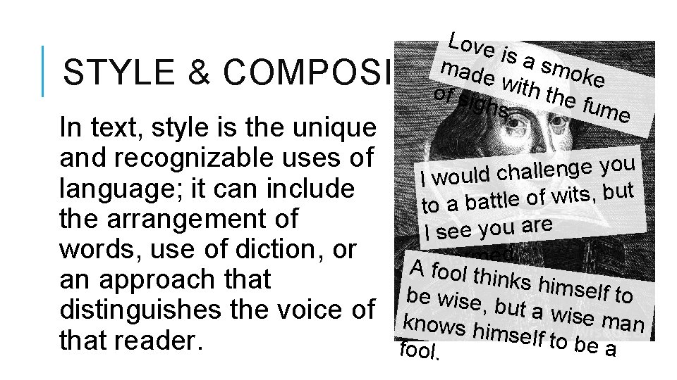 STYLE & Love is a s mad m oke e COMPOSITION w of sig