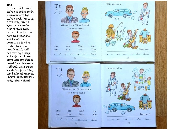 Táta Nejen maminka, ale i tatínek se dočkal změn. V původní verzi byl tatínek