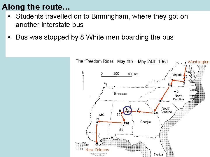 Along the route… • Students travelled on to Birmingham, where they got on another