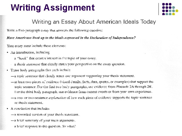 Writing Assignment 