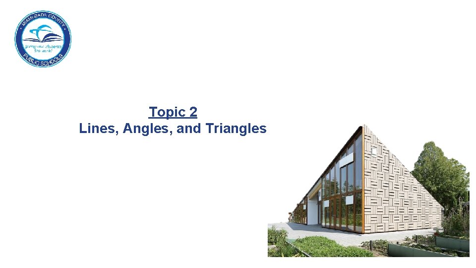 Topic 2 Lines, Angles, and Triangles 