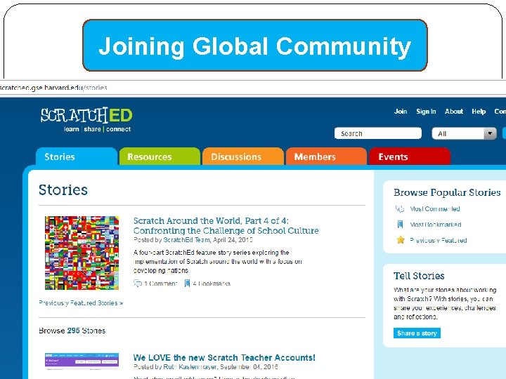 Joining Global Community 