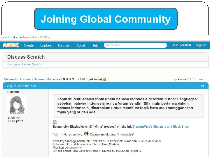 Joining Global Community 