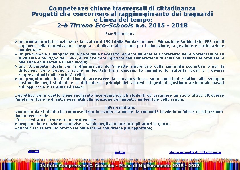 Competenze chiave trasversali di cittadinanza Progetti che concorrono al raggiungimento dei traguardi e Linea