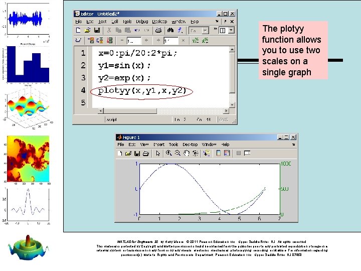 The plotyy function allows you to use two scales on a single graph MATLAB
