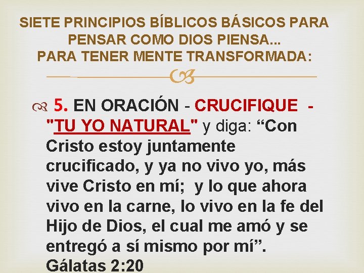 SIETE PRINCIPIOS BÍBLICOS BÁSICOS PARA PENSAR COMO DIOS PIENSA. . . PARA TENER MENTE