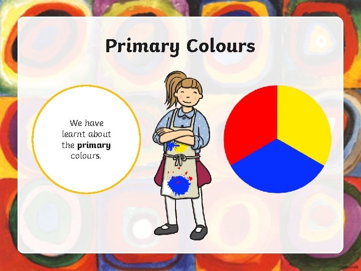 Primary Colours We have learnt about the primary colours. 