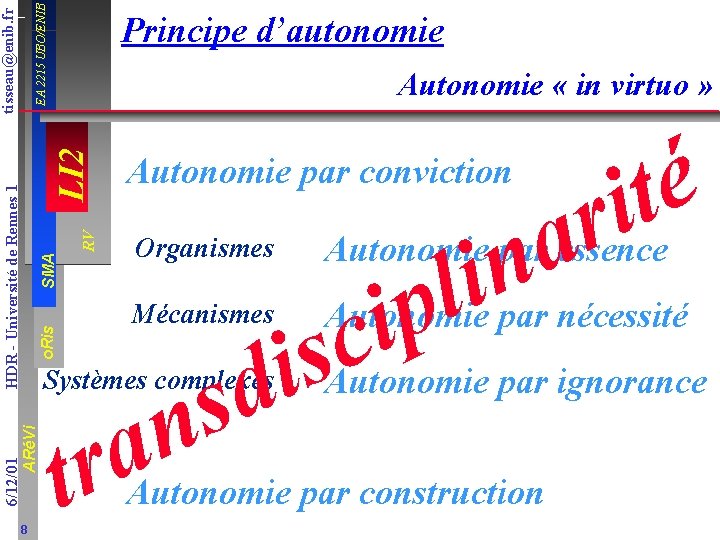 EA 2215 UBO/ENIB Autonomie « in virtuo » o. Ris SMA RV HDR -