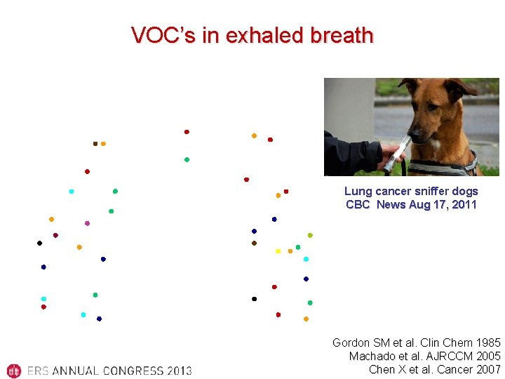 VOC’s in exhaled breath Lung cancer sniffer dogs CBC News Aug 17, 2011 Gordon